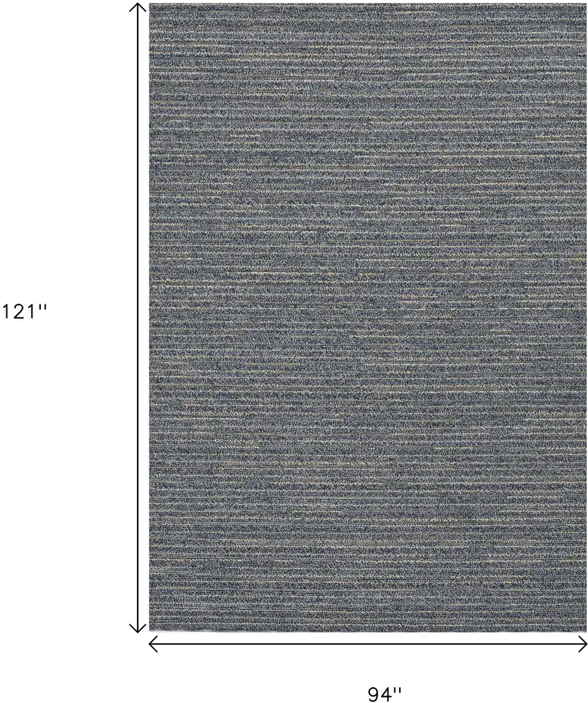 Denim Blue Abstract Indoor Outdoor Area Rug Photo 6