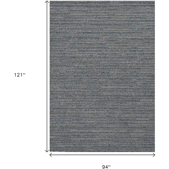 Denim Blue Abstract Indoor Outdoor Area Rug Photo 6