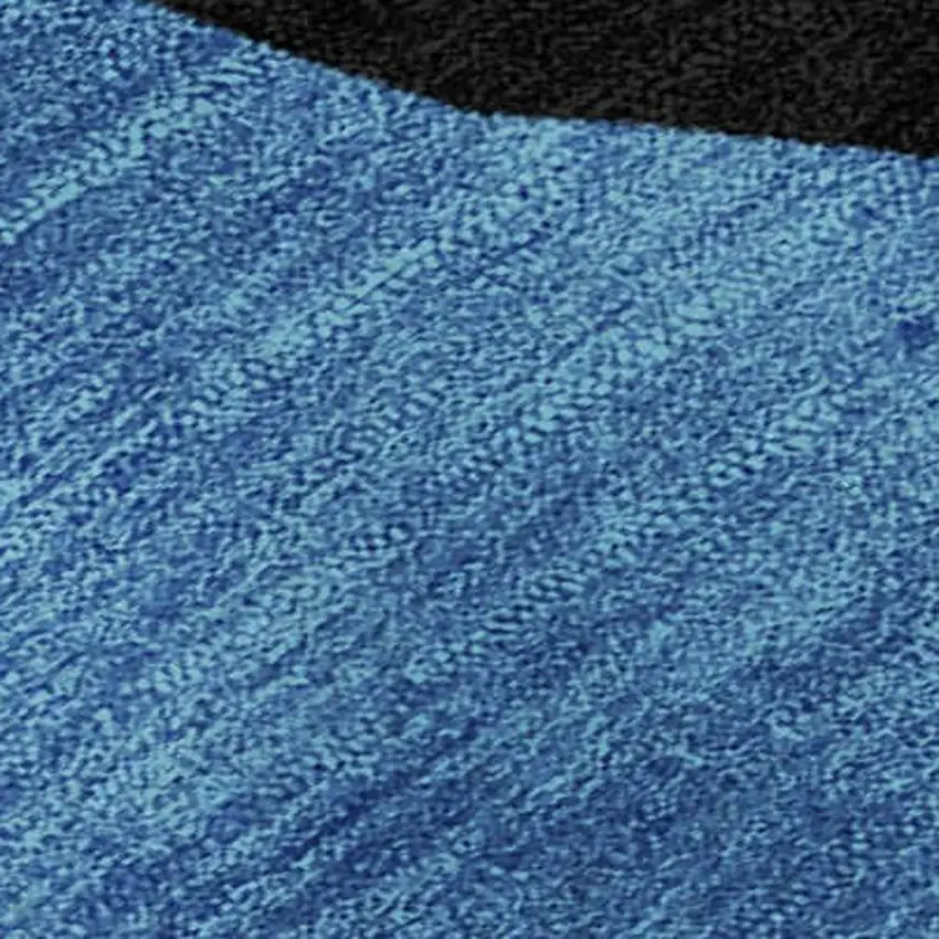 Denim Blue Orange And Lime Green Abstract Washable Area Rug With UV Protection Photo 8