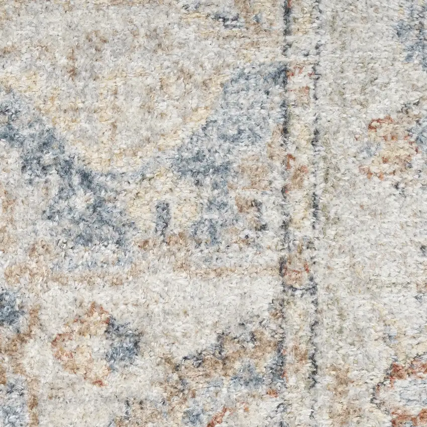 Denim Blue Oriental Power Loom Washable Area Rug Photo 3