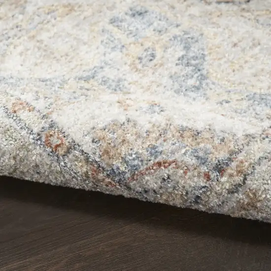 Denim Blue Oriental Power Loom Washable Area Rug Photo 6