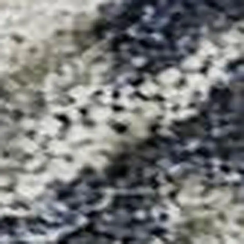 Denim Blue Silver And Beige Abstract Washable Area Rug With UV Protection Photo 2