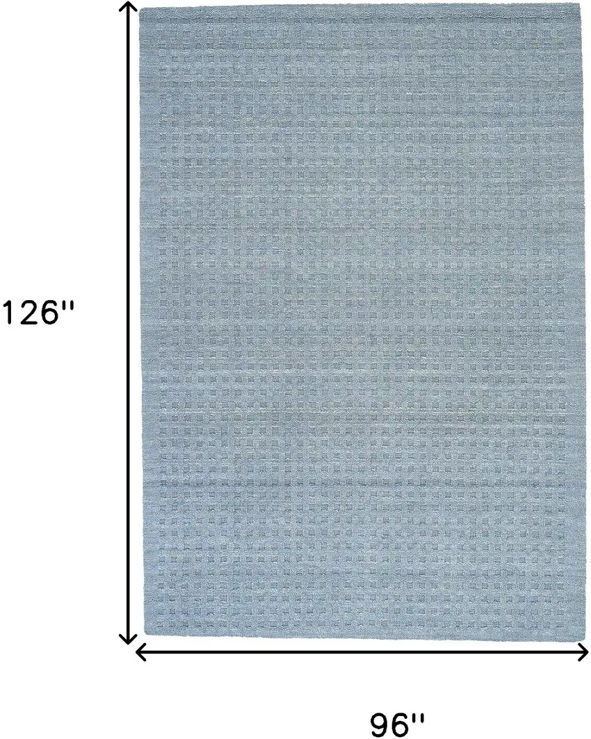 Denim Blue Wool Area Rug Photo 3