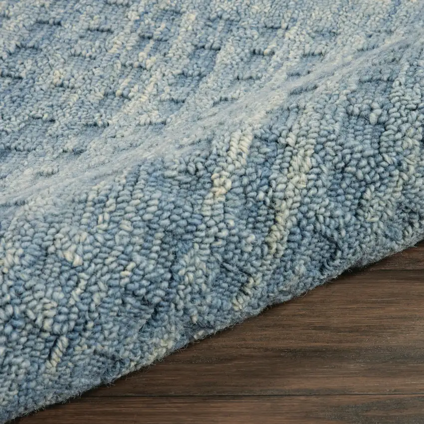 Denim Blue Wool Area Rug Photo 9