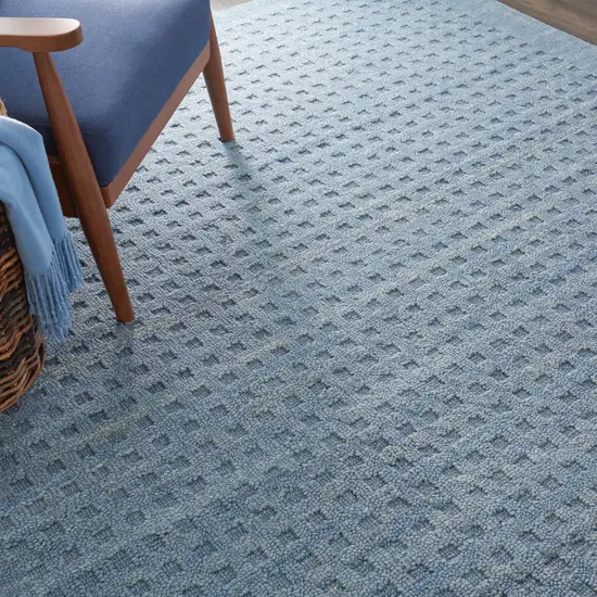 Denim Blue Wool Area Rug Photo 6