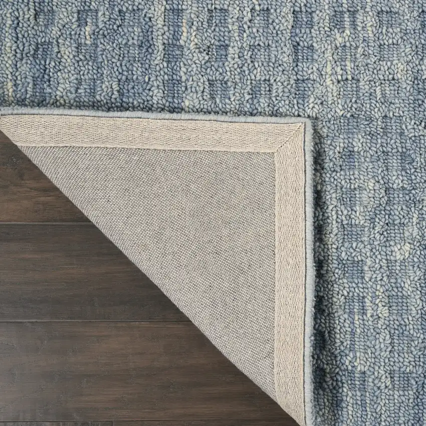 Denim Blue Wool Area Rug Photo 8