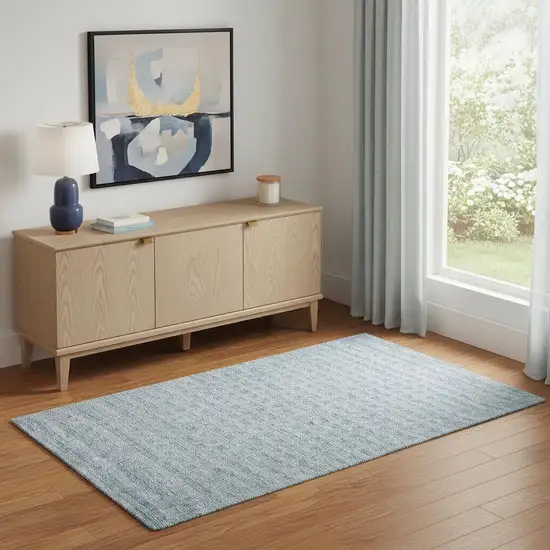 Denim Blue Wool Area Rug Photo 1