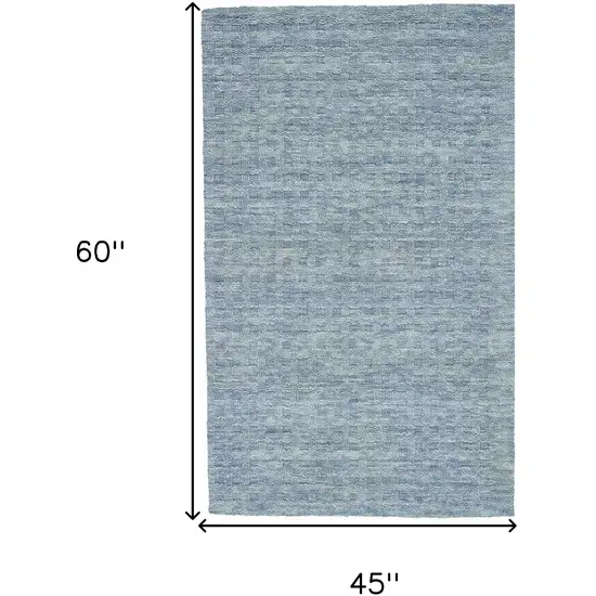 Denim Blue Wool Area Rug Photo 3