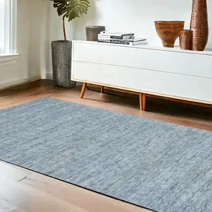 Photo of Denim Blue Wool Area Rug