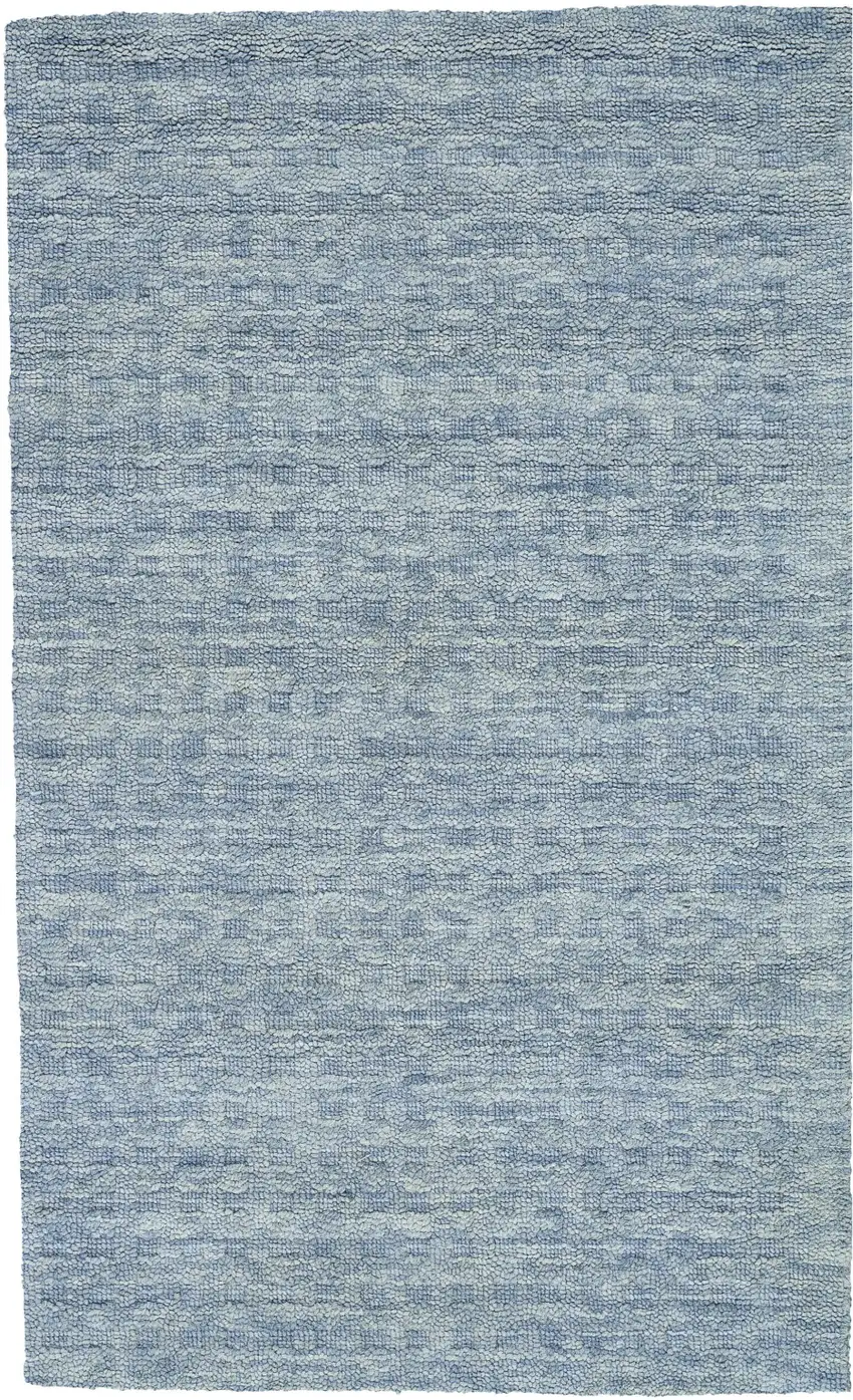 Denim Blue Wool Area Rug Photo 7