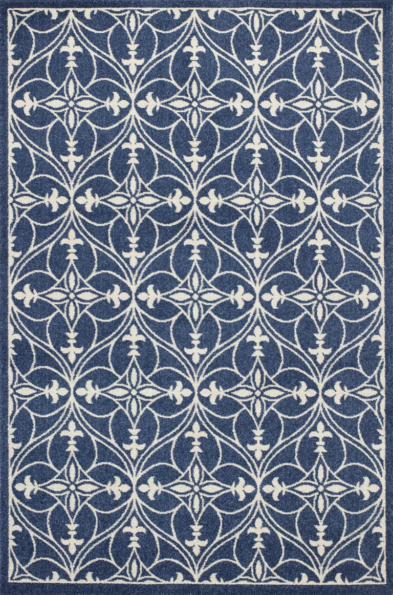 Denim Classical Pattern UV Treated Area Rug Photo 1