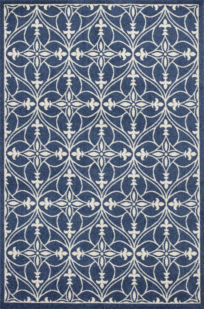 Denim Classical Pattern UV Treated Area Rug Photo 1