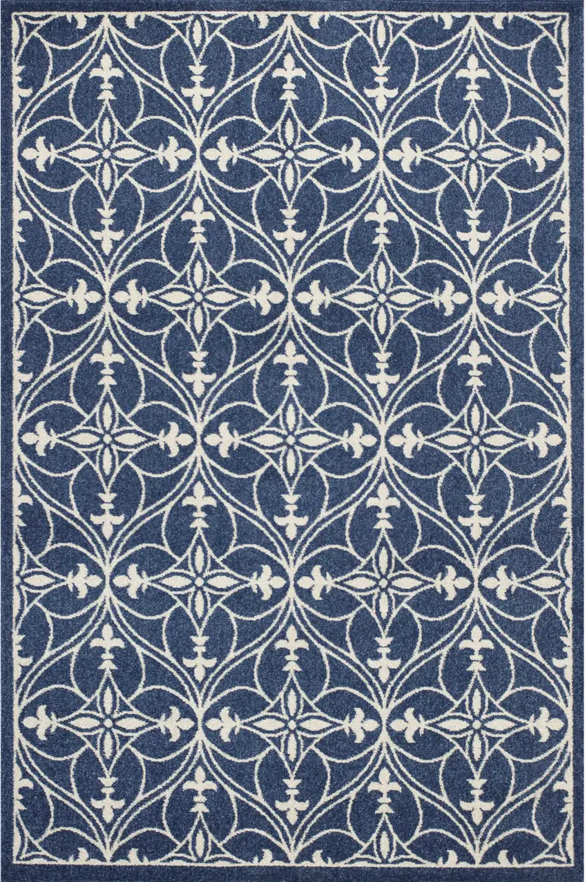 Blue and Ivory Area Rug Photo 2