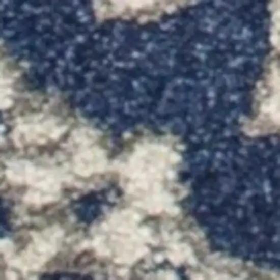 Denim Floral Vines Uv Treated Area Rug Photo 4