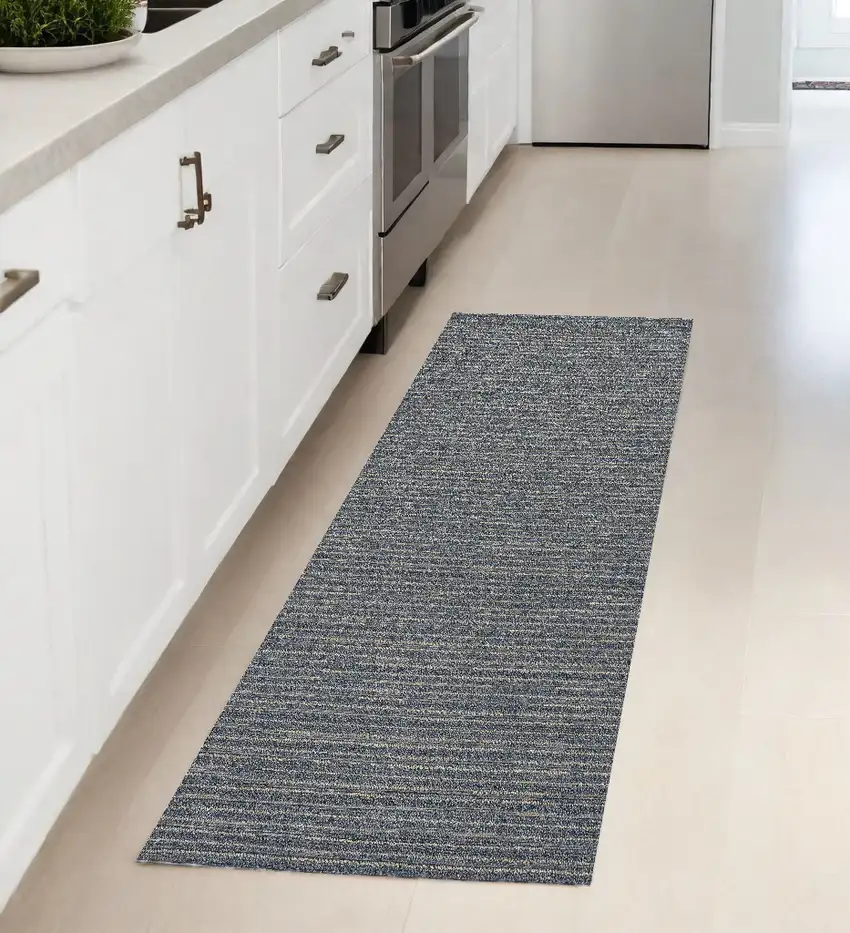 Denim Industrial Runner Rug Photo 1