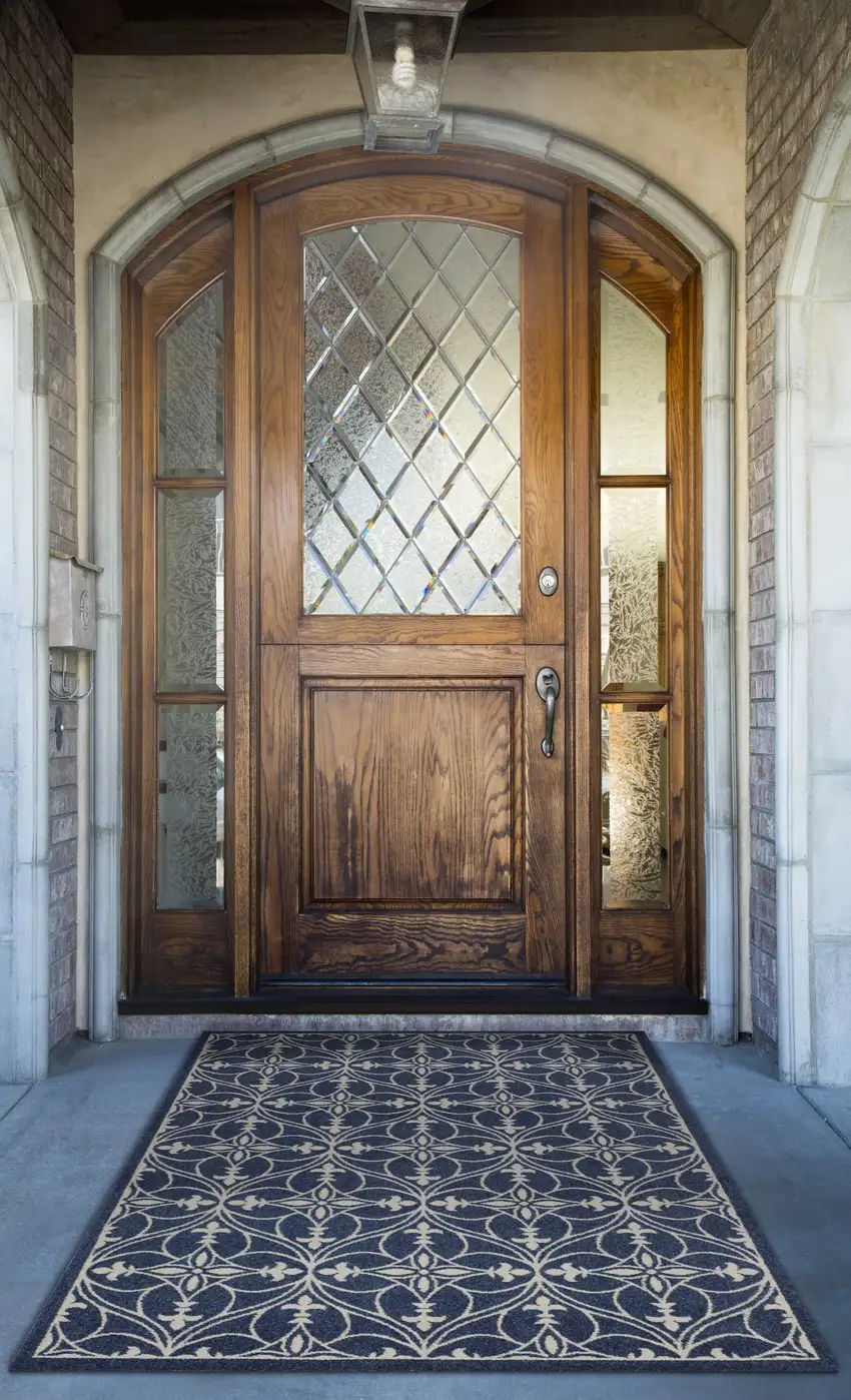 Denim Vintage Trellis UV Treated Indoor Area Rug Photo 6