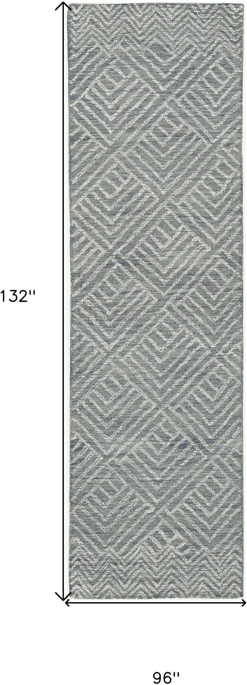 96 X 132 Denim Wool Rug Photo 3