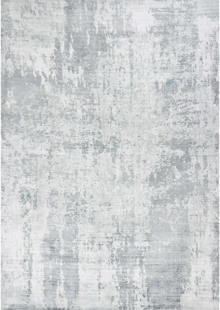 3'X5' Dew Grey Hand Loomed Abstract Brushstroke Indoor Area Rug Photo 2