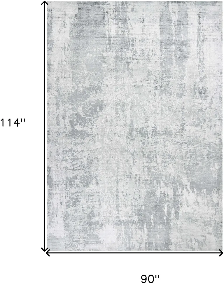Dew Grey Hand Loomed Abstract Brushstroke Indoor Area Rug Photo 4