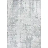 Photo of Dew Grey Hand Loomed Abstract Brushstroke Indoor Area Rug