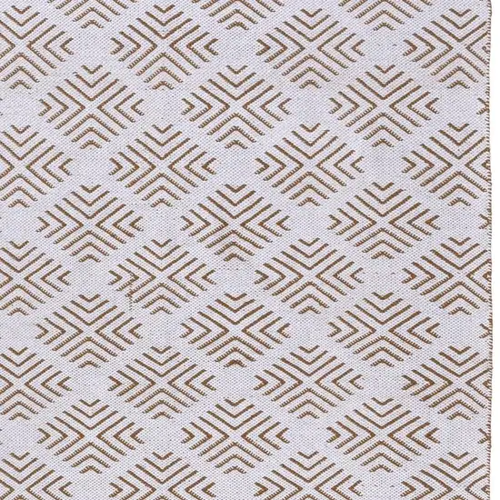 Tan And Ivory Diamond Hand Woven Area Rug Photo 2