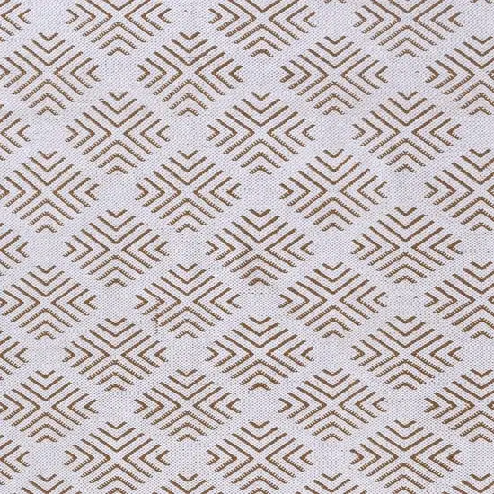 Tan And Ivory Diamond Hand Woven Area Rug Photo 2