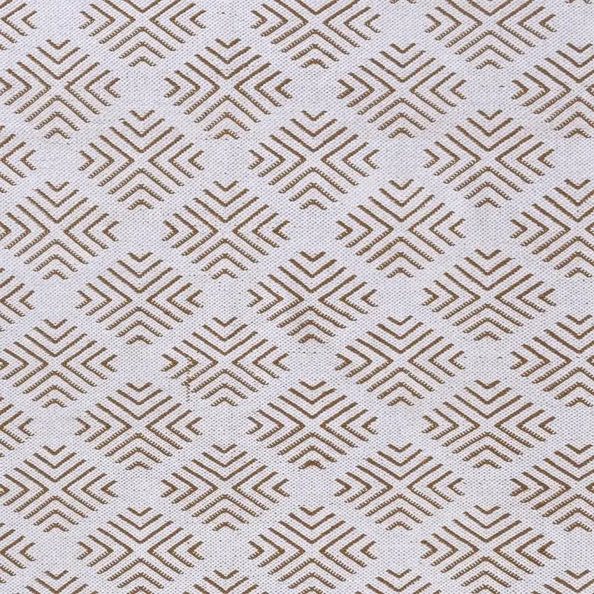 Tan And Ivory Diamond Hand Woven Area Rug Photo 2