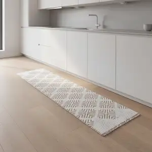 Photo of Diamond Hand Woven Runner Rug
