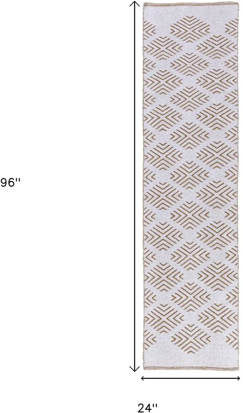 Diamond Hand Woven Runner Rug Photo 3