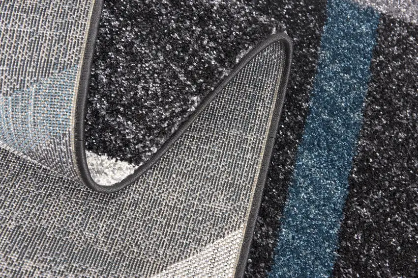 Distressed Black and Gray Abstract Area Rug Photo 6