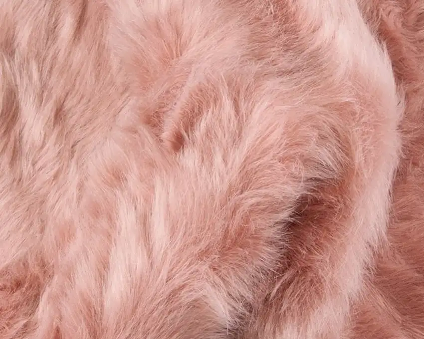 Dusty Rose Faux Sheepskin - Area Rug Photo 2