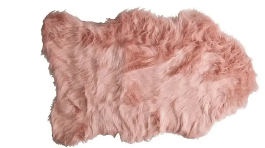 Dusty Rose Faux Sheepskin - Area Rug Photo 1