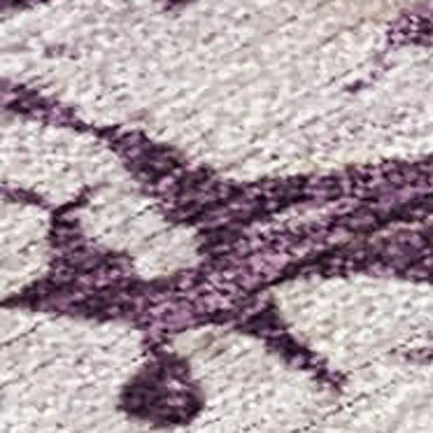 Eggplant And Beige Abstract Washable Indoor Outdoor Area Rug Photo 2