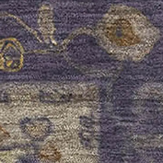 Eggplant And Beige Oriental Washable Area Rug With UV Protection Photo 3