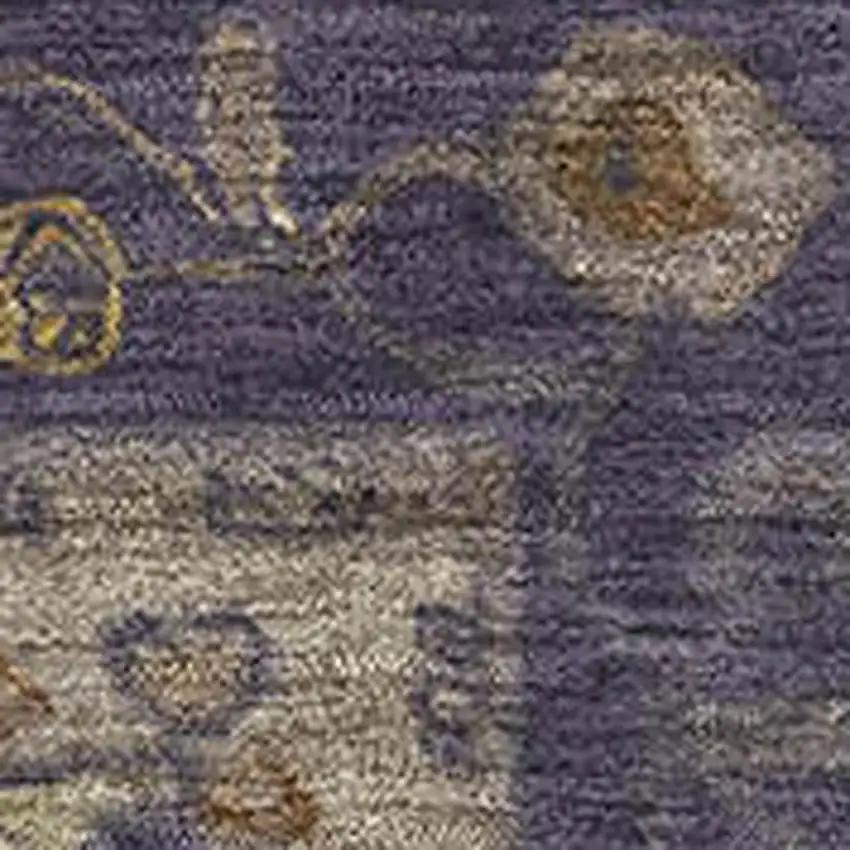 Eggplant And Beige Oriental Washable Area Rug With UV Protection Photo 3