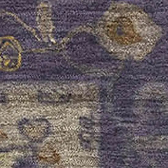 Eggplant And Beige Oriental Washable Area Rug With UV Protection Photo 3