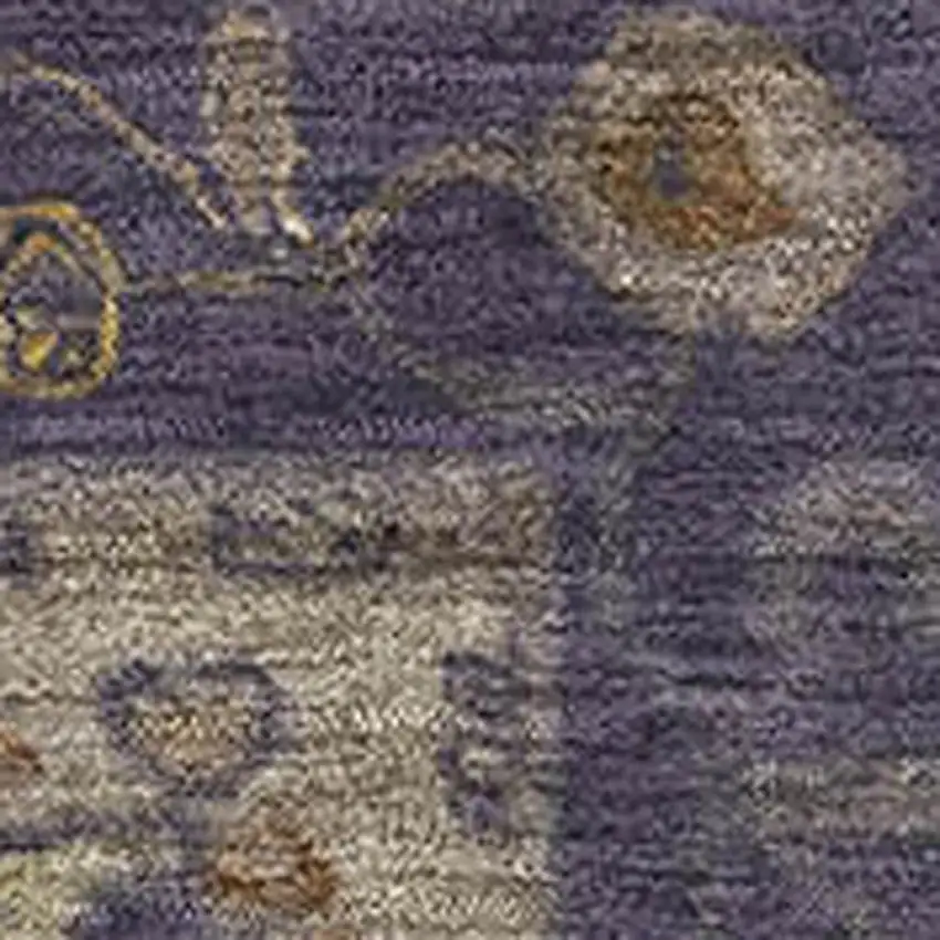 Eggplant And Beige Oriental Washable Area Rug With UV Protection Photo 3