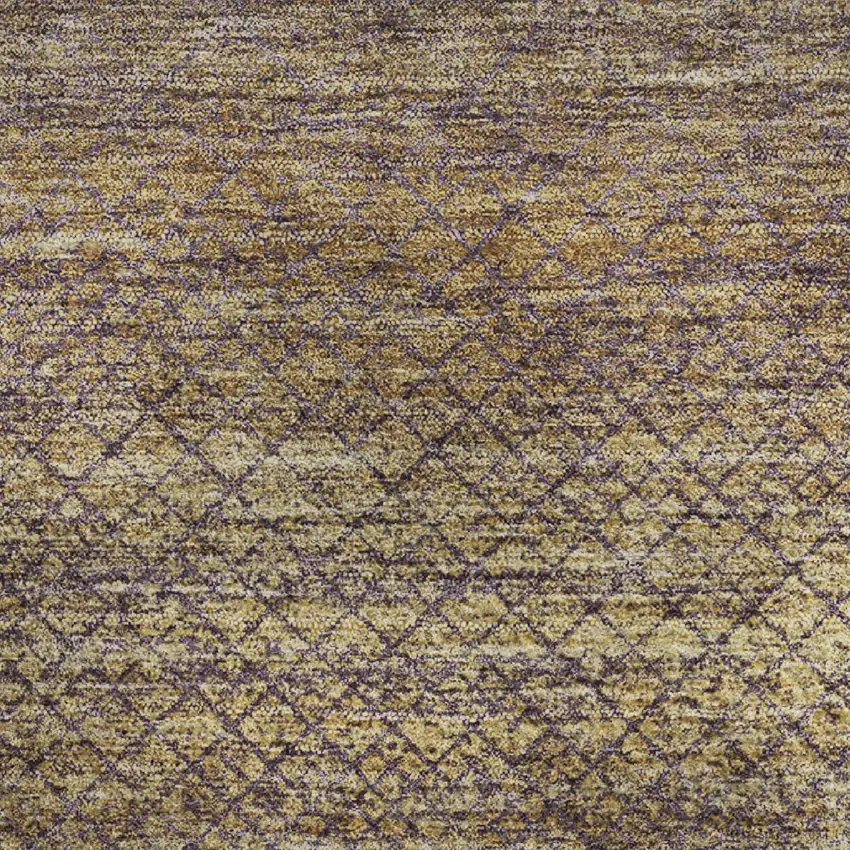 Eggplant And Brown Geometric Washable Area Rug With UV Protection Photo 3