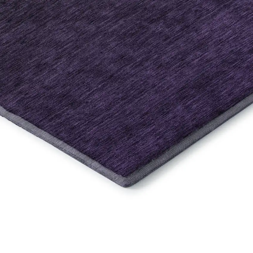 Eggplant And Charcoal Ombre Washable Area Rug With UV Protection Photo 8