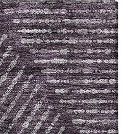 Eggplant And Gray Geometric Washable Area Rug With UV Protection Photo 4