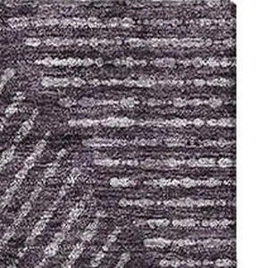 Photo of Eggplant And Gray Geometric Washable Area Rug With UV Protection