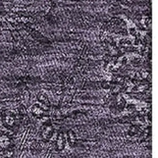 Eggplant And Ivory Floral Washable Area Rug With UV Protection Photo 3