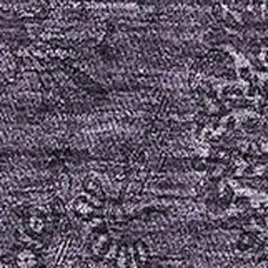 Eggplant And Ivory Floral Washable Area Rug With UV Protection Photo 3