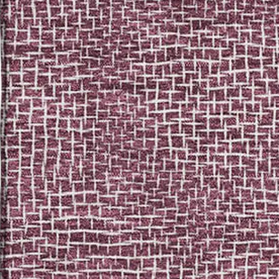 Eggplant And Ivory Geometric Washable Area Rug With UV Protection Photo 2