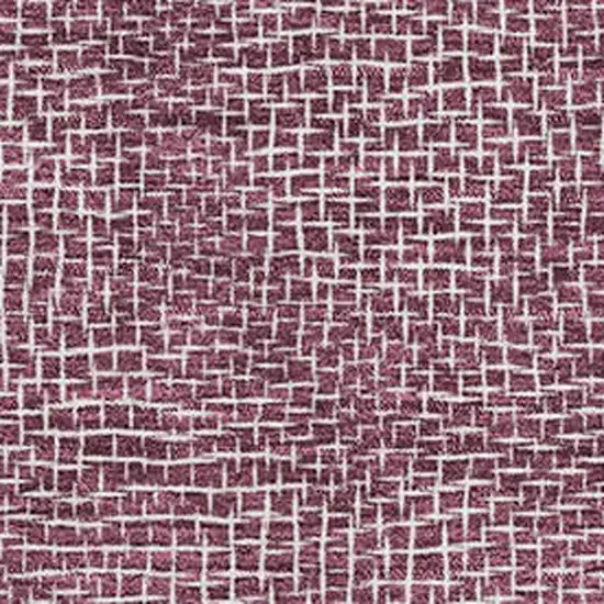 Eggplant And Ivory Geometric Washable Area Rug With UV Protection Photo 2