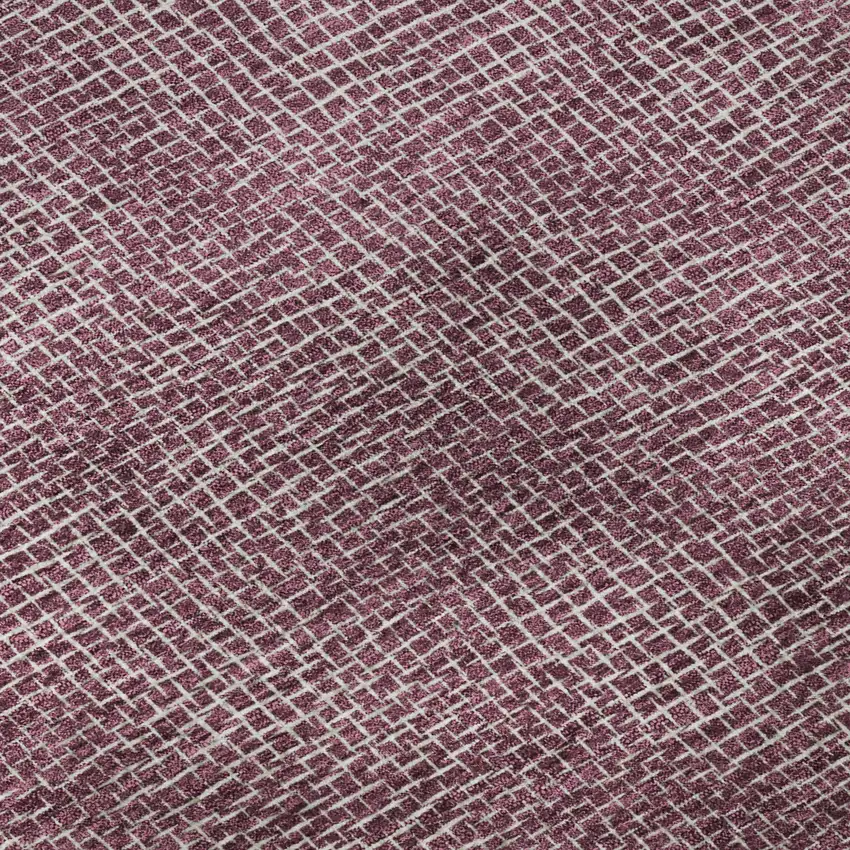 Eggplant And Ivory Geometric Washable Area Rug With UV Protection Photo 9