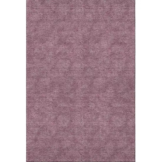 Eggplant And Ivory Geometric Washable Area Rug With UV Protection Photo 3