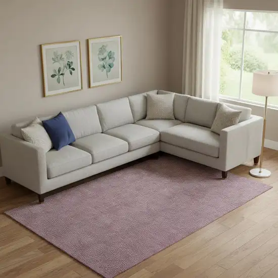 Eggplant And Ivory Geometric Washable Area Rug With UV Protection Photo 2