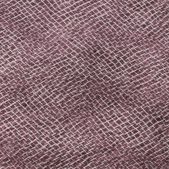 Eggplant And Ivory Geometric Washable Area Rug With UV Protection Photo 9