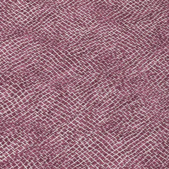 Eggplant And Ivory Geometric Washable Indoor Outdoor Area Rug Photo 8